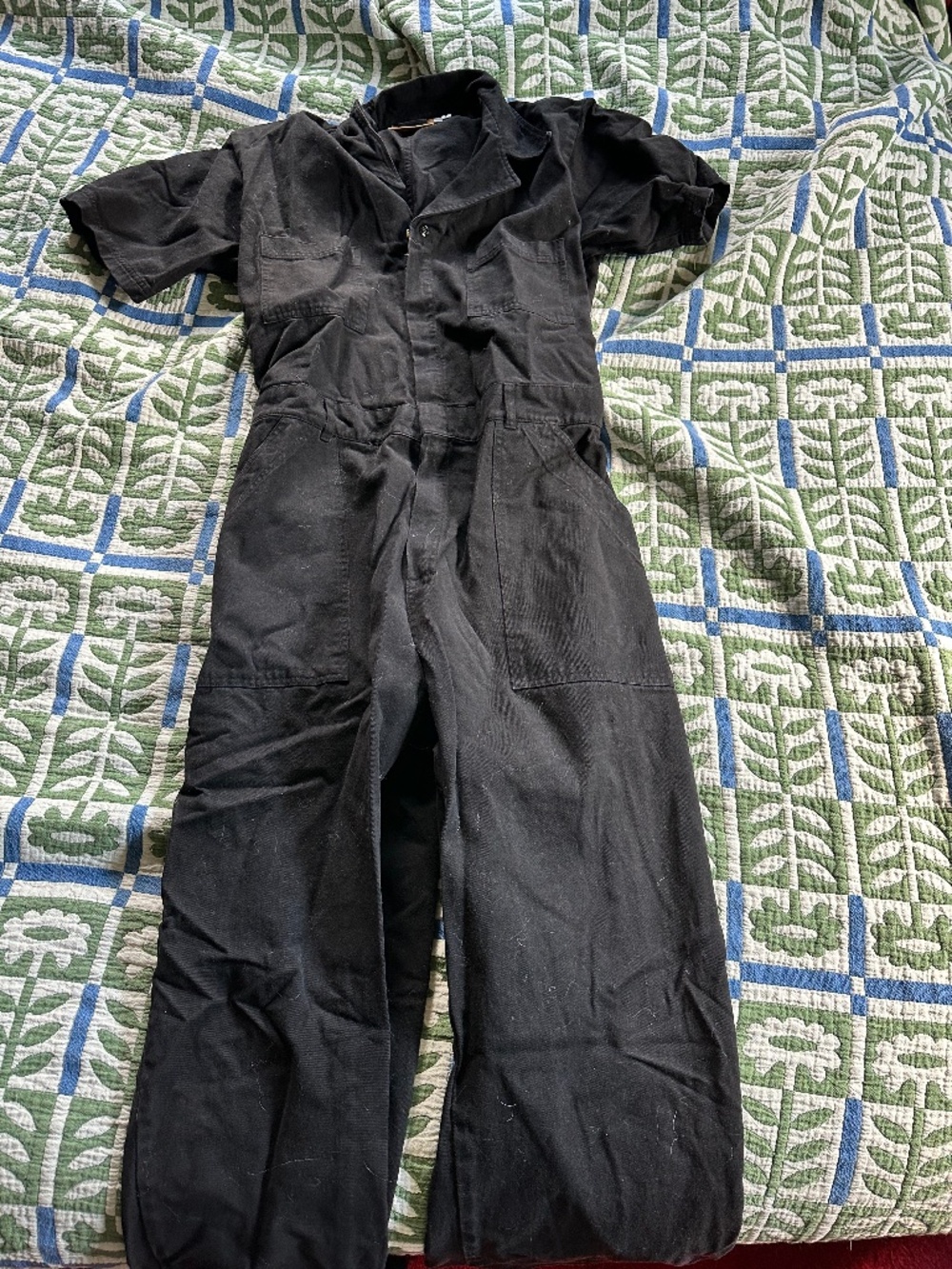 Big Bud Press XL ~LONG~ short sleeve black jumpsuit